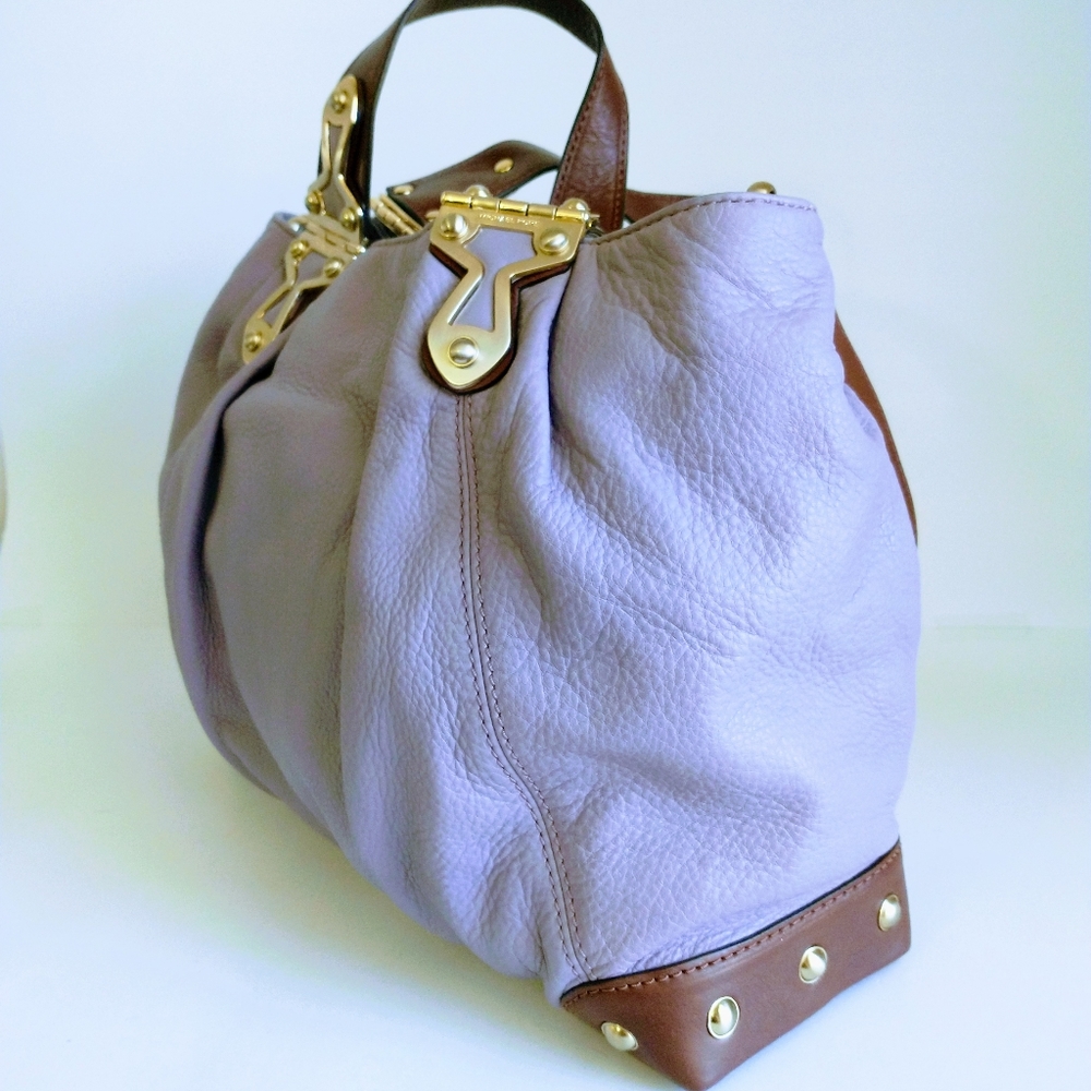 NWT Michael Kors Purple Leather Crossbody Bag - Picture 5 of 13